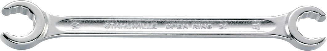 OPEN RING 24 åben dobbeltringnøgle 22 × 24 mm, vinklet