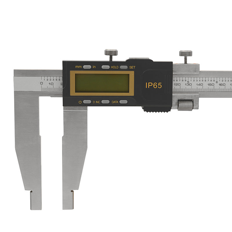 IP65 digital værkstedsskydelære 0–1000 × 0,01 mm med kæbelængde 150 mm