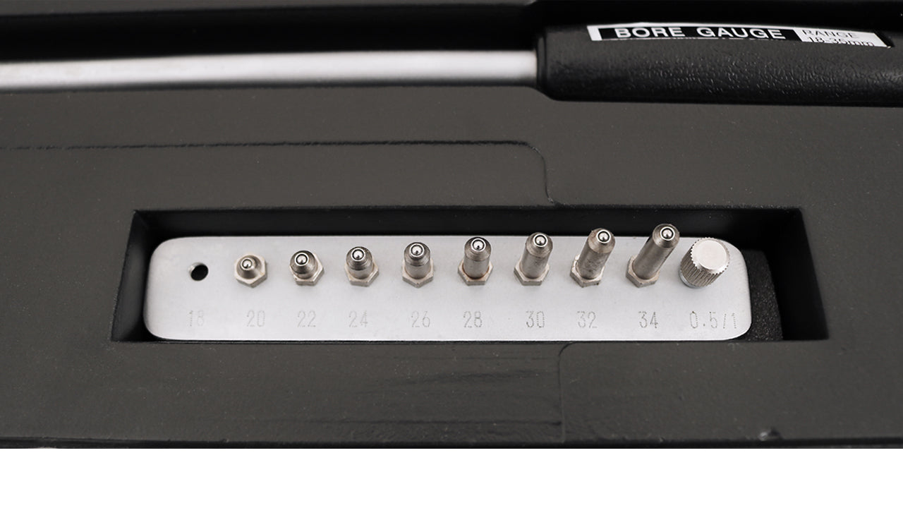 Cylindermåler 18–35 × 0,01 mm med måleur