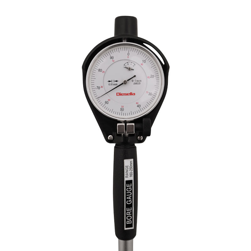 Cylindermåler 160–250 × 0,01 mm med måleur