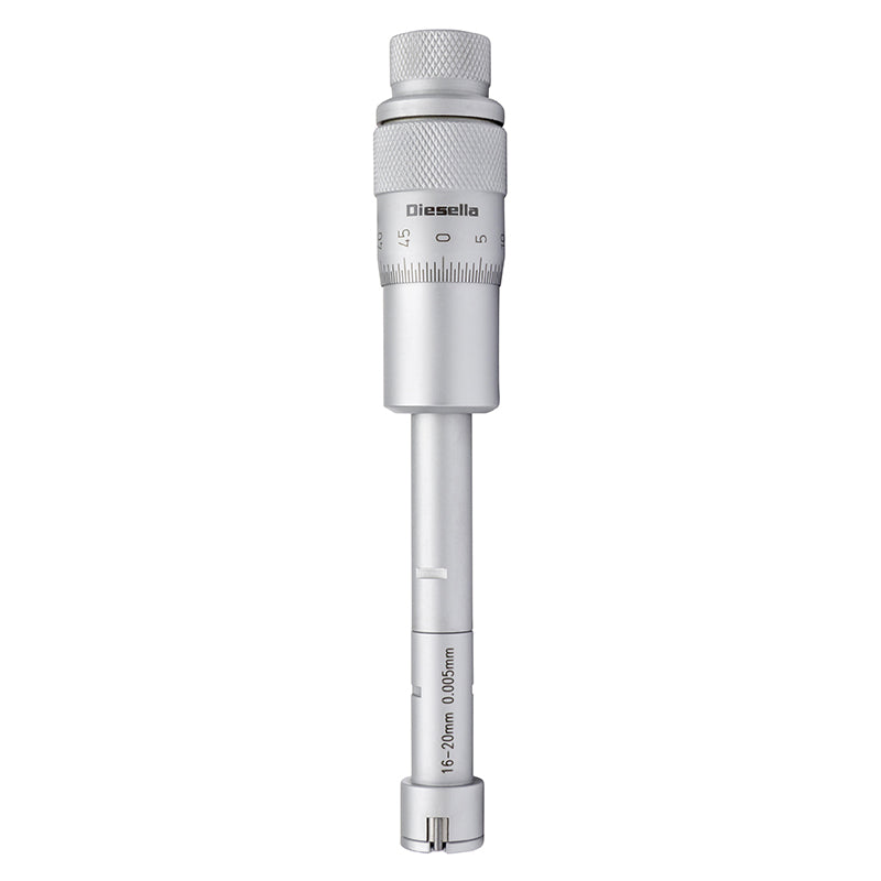 Indvendig 3-punkt mikrometer 16–20 mm inkl. forlænger og kontrolring