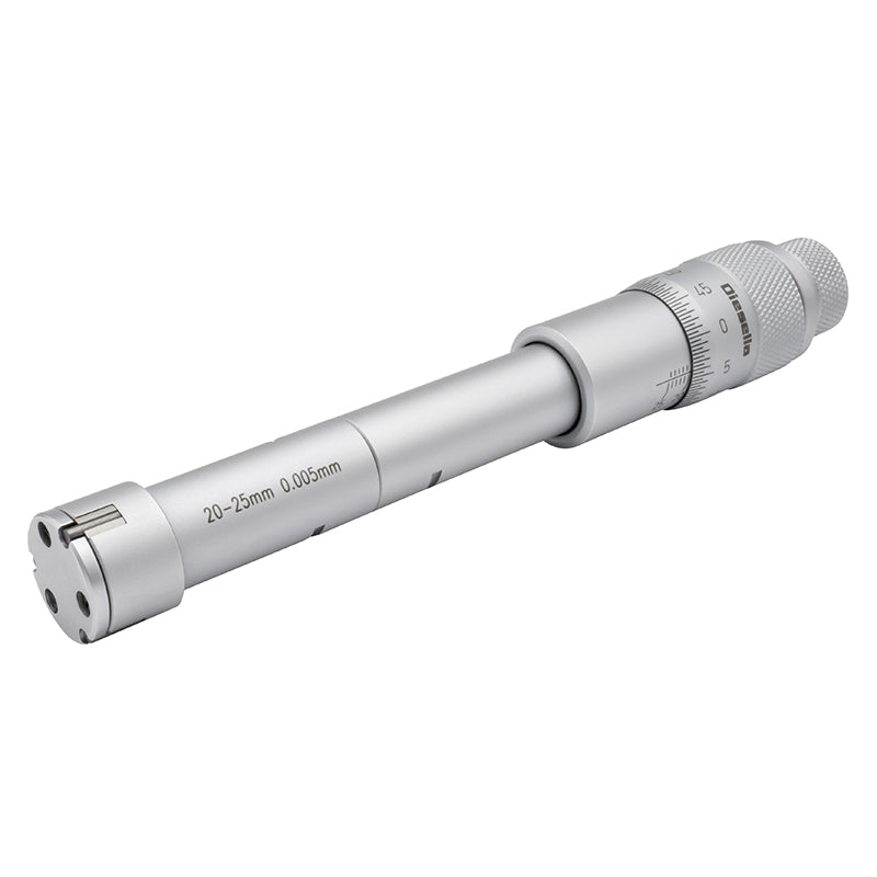Indvendig 3-punkt mikrometer 20–25 mm inkl. forlænger og kontrolring
