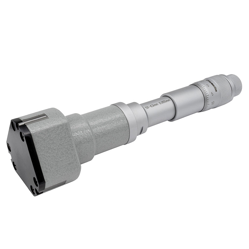 Indvendig 3-punkt mikrometer 50–63 mm inkl. forlænger og kontrolring