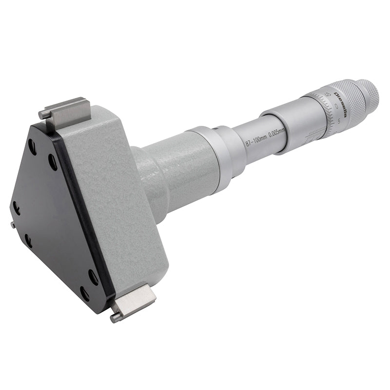 Indvendig 3-punkt mikrometer 87–100 mm inkl. forlænger og kontrolring