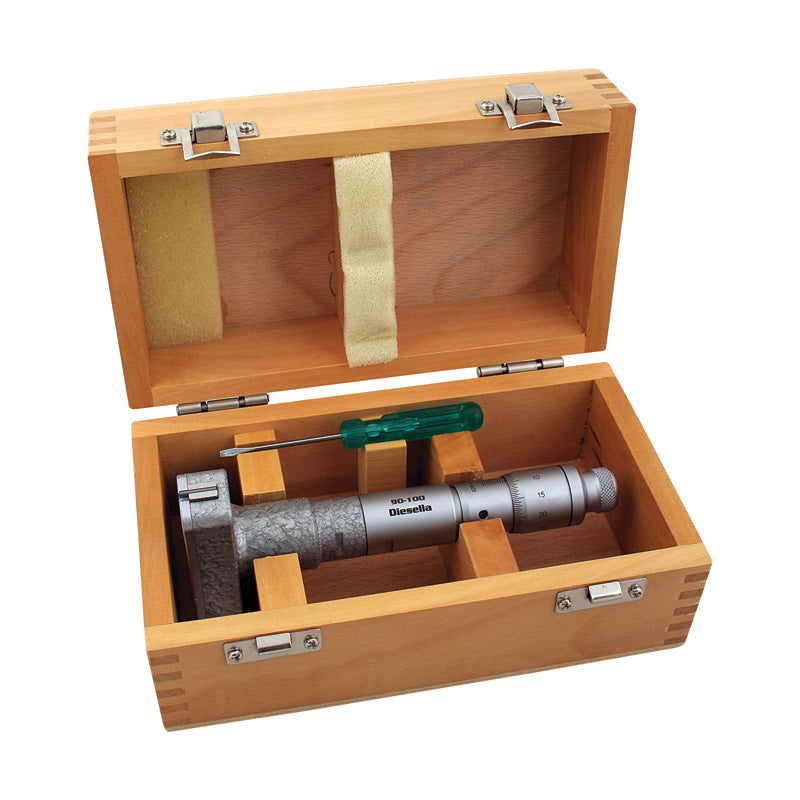 Indvendig 3-punkt mikrometer 90–100 mm (uden kontrolring)
