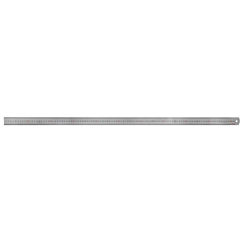 Stållineal 1000 × 35 × 1,5 mm, Klasse II, V-H-graduering