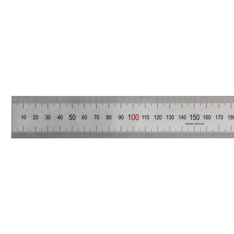 Stållineal 1000 × 35 × 1,5 mm, Klasse II, V-H-graduering
