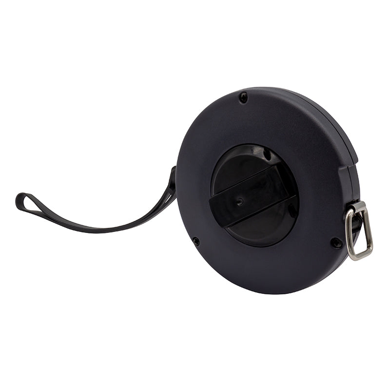 Båndmål 20 m × 10 mm stålbånd i lukket spolekassette