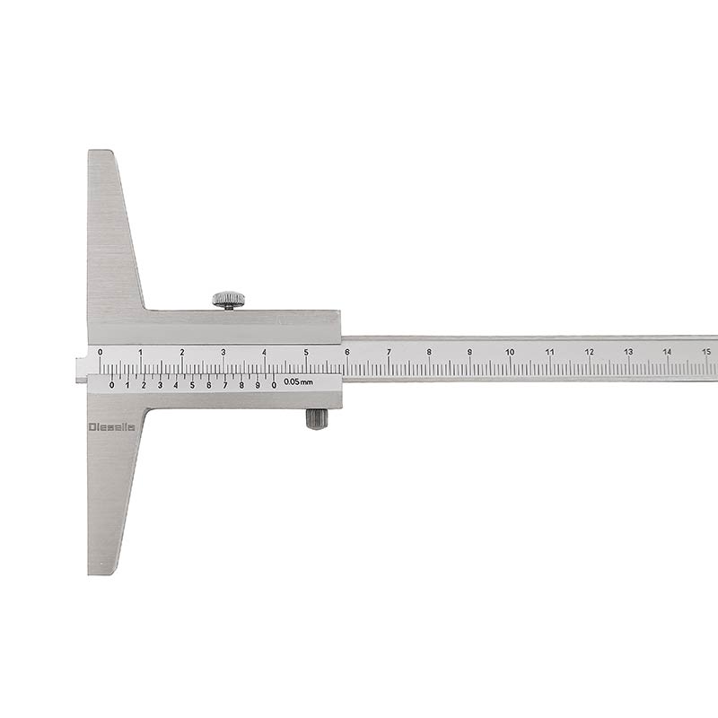 Dybdemåler 0–200 mm × 0,05 (100 mm målebro)