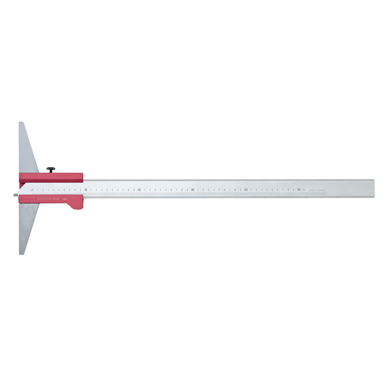 Aluminium dybdeskydelære 0–800 mm × 0,05 mm (200 mm målebro)