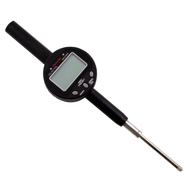 Digitalt måleur 0–50 × 0,01 mm med ABS/TOL/Min/Max funktion