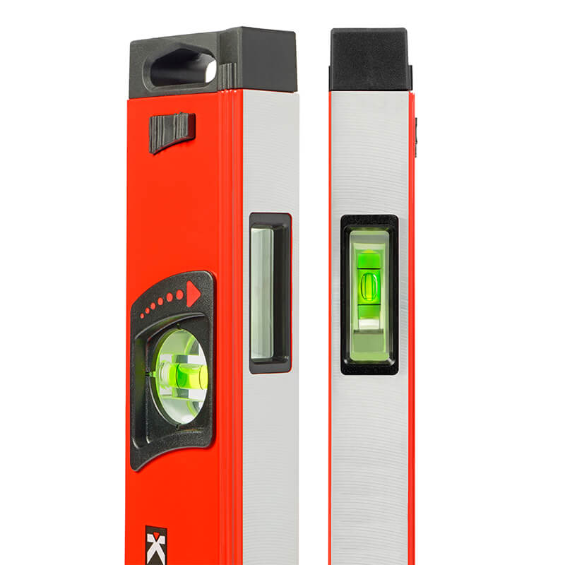 VULCAN Prof. vaterpas 100 cm med DualView, V-spor og 3 akryl-libeller