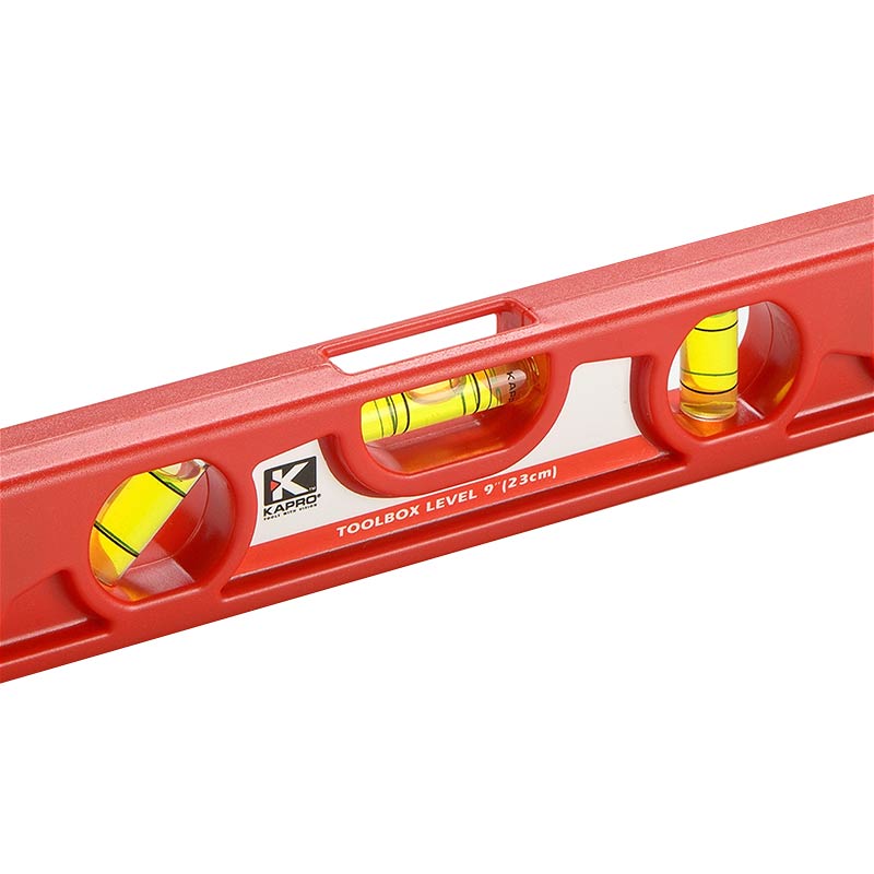 Torpedovaterpas 23 cm i plastik med 3 libeller