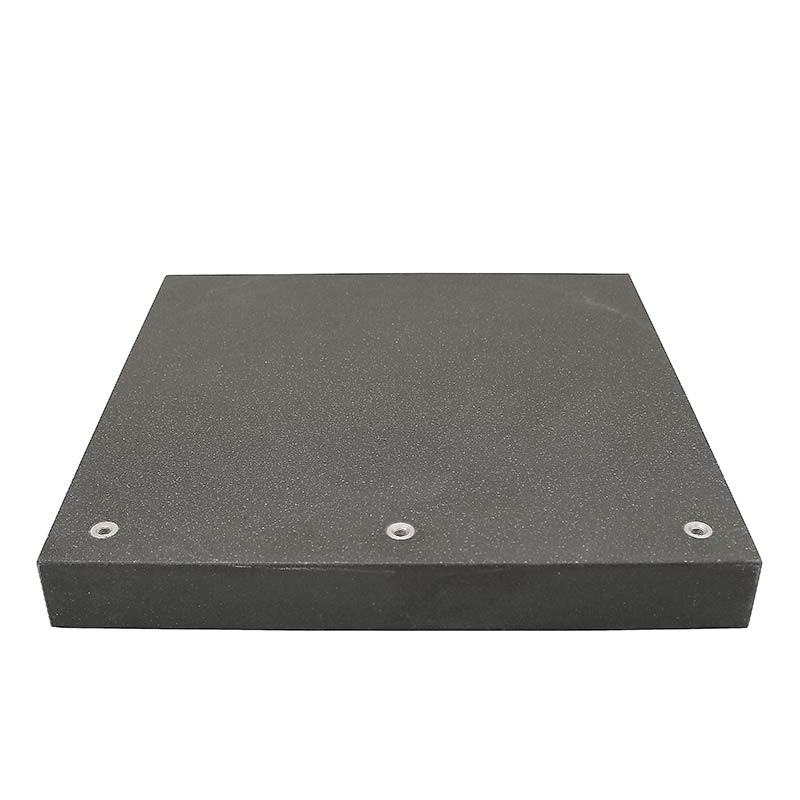 Granitbord 400 × 400 × 50 mm med 3xM8-gevindhuller DIN 876/0