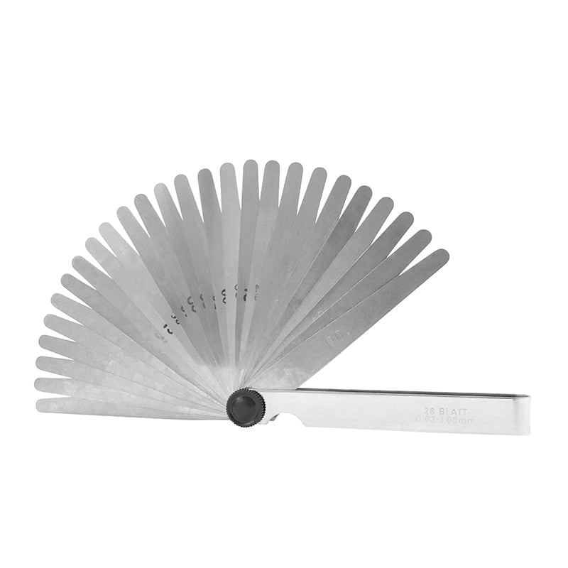 Søgerblade 0,03–1,00 mm (26 blade) 100 mm med konisk afrunding og 13 mm bredde
