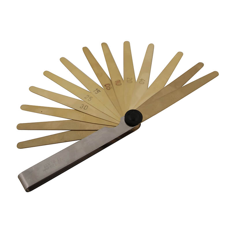 Søgerblade messing 0,05–1,0 mm (13 blade) 100 mm (Antimagnetisk)