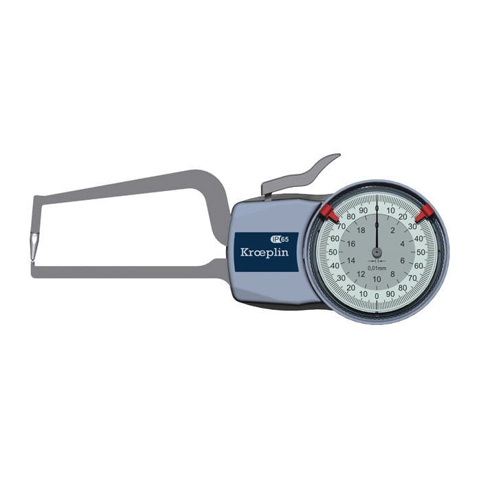 D2R20 Udvendigt måleur til rør 0–20 mm (Analog)