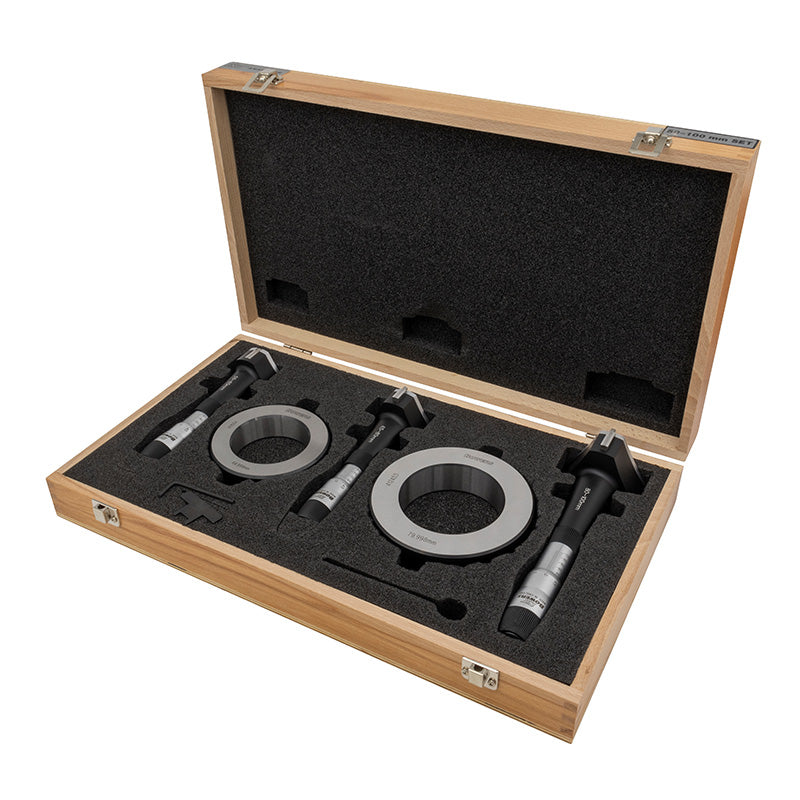 SXTA6M 50–100 mm 3-punkt mikrometer sæt med kontrolringe