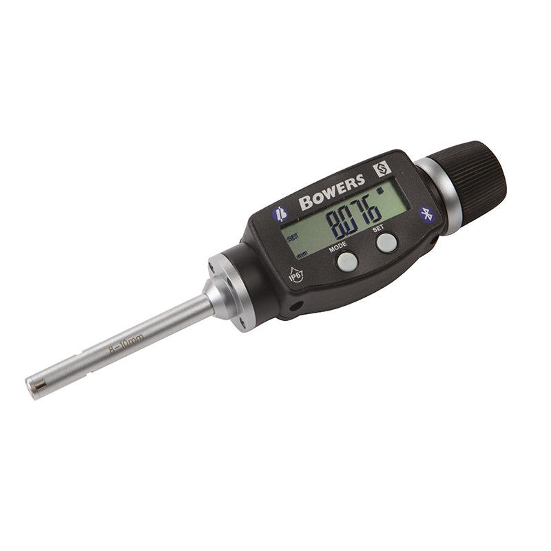 SXTD1M-BT digital 3-punkt mikrometer sæt 2–6 mm med Bluetooth og kontrolringe