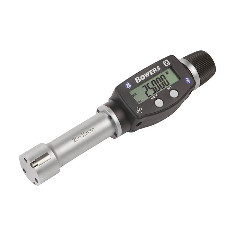 XTD25M-BT digital 3-punkt mikrometer 25–35 mm med kontrolring og Bluetooth