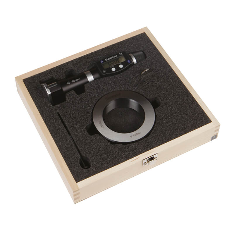 XTD65M-BT digital 3-punkt mikrometer 65–80 mm med kontrolring og Bluetooth