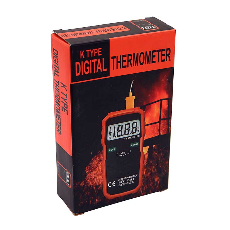 Digitalt termometer K-type (-50 til 750 °C)