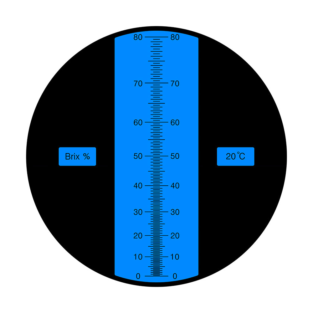 Refraktometer Brix 0–80% med "ATC"