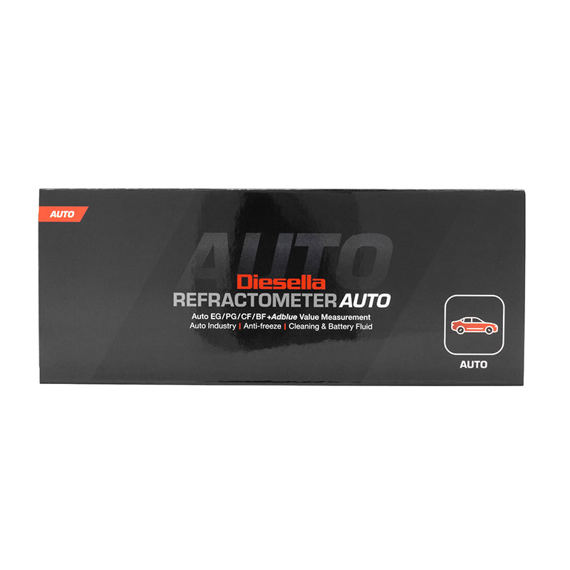 Refraktometer Auto Glycol 0–66% (EG/PG/BF) med "ATC" (0–66% / 0–62% / 1,10–1,40)