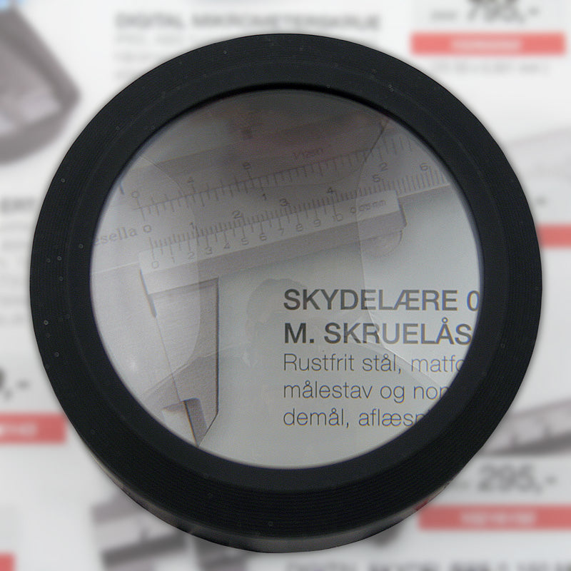 Standlup 3,5X forstørrelse Ø70 mm glaslinse og 3 LED