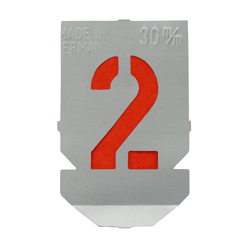 Stencilsæt med tal 0–9 med 30 mm tegnhøjde (10 dele)