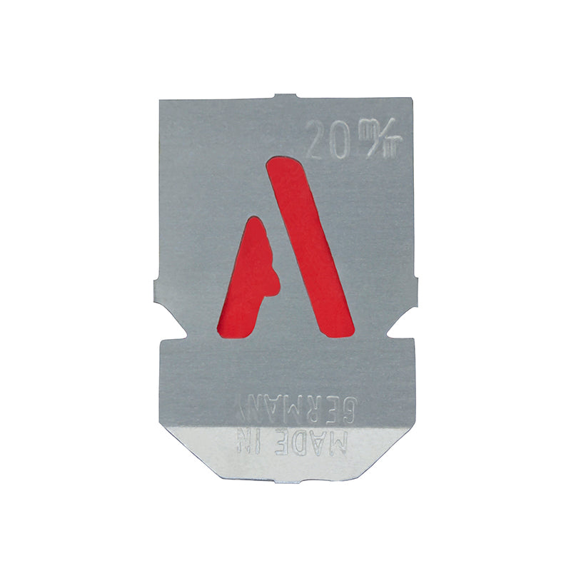 Stencilsæt med bogstaver A-Z+& med 20 mm tegnhøjde (27 dele)