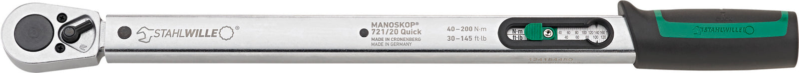 MANOSKOP 721/20 Quick momentnøgle 40–200 Nm, firkant 1/2"