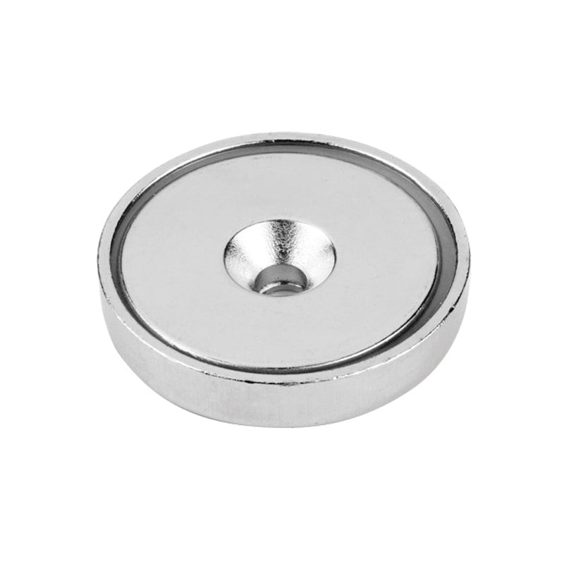 Ferrit-pottemagnet Ø40 mm med Ø5,5 mm undersænket hul (85N)