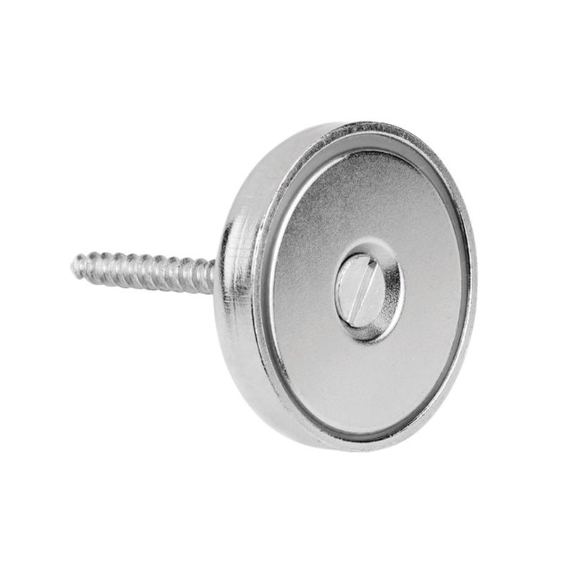 Ferrit-pottemagnet Ø40 mm med Ø5,5 mm undersænket hul (85N)