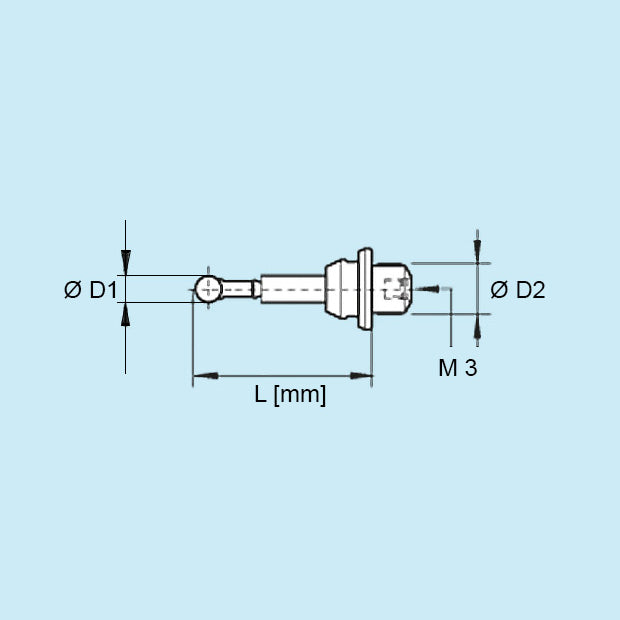 Tastespids Ø4 mm (kort) til 3D-taster