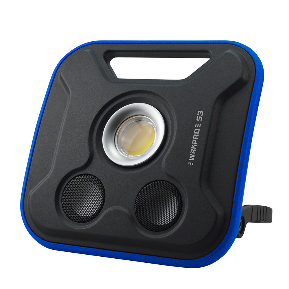 Arbejdslampe "S3" 20 W COB med genopladeligt batteri og 5 W Bluetooth-højttaler