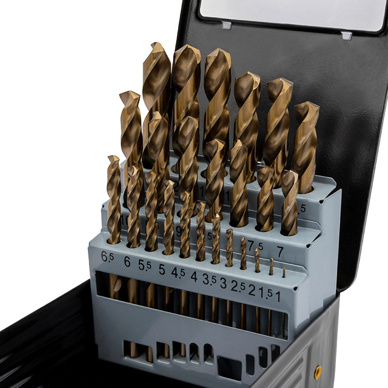 Borsæt HSS-Co 1–13 mm × 0,5 mm DIN 338 (25 stk.)