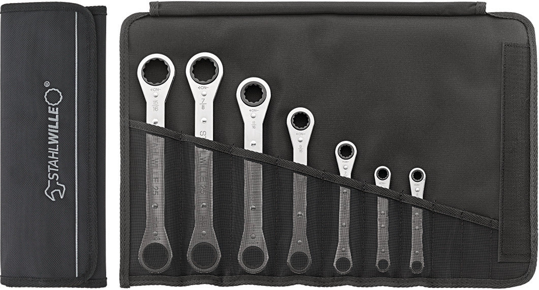 25a/7 dobbeltringskraldenøglesæt 1/4 × 5/16–13/16 × 15/16", 7 dele