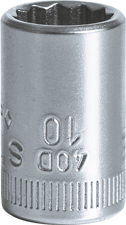 40D top 10 mm, firkant 1/4"
