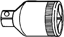 431 firkantadapter, firkant 3/8" → 1/4"
