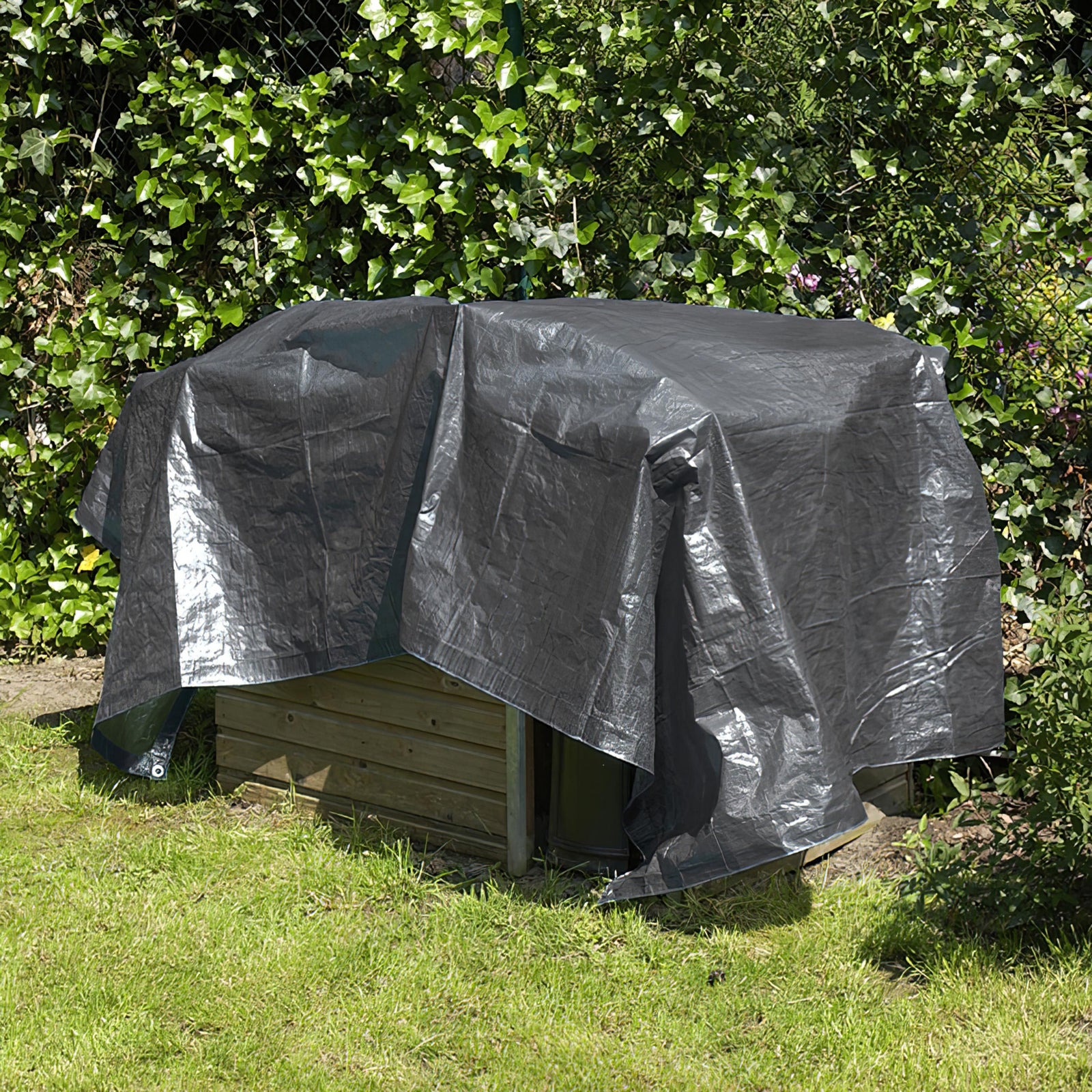 Presenning 5 x 8 meter 240 gr/m² (sort)