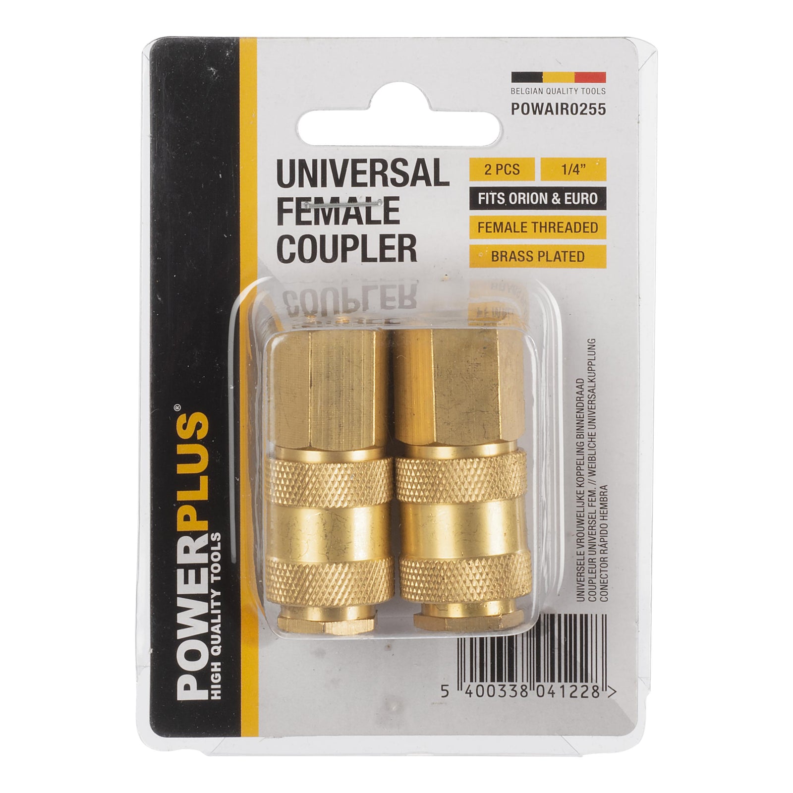 Universal hun-lynkobling 1/4" med indvendigt gevind – 2 stk.