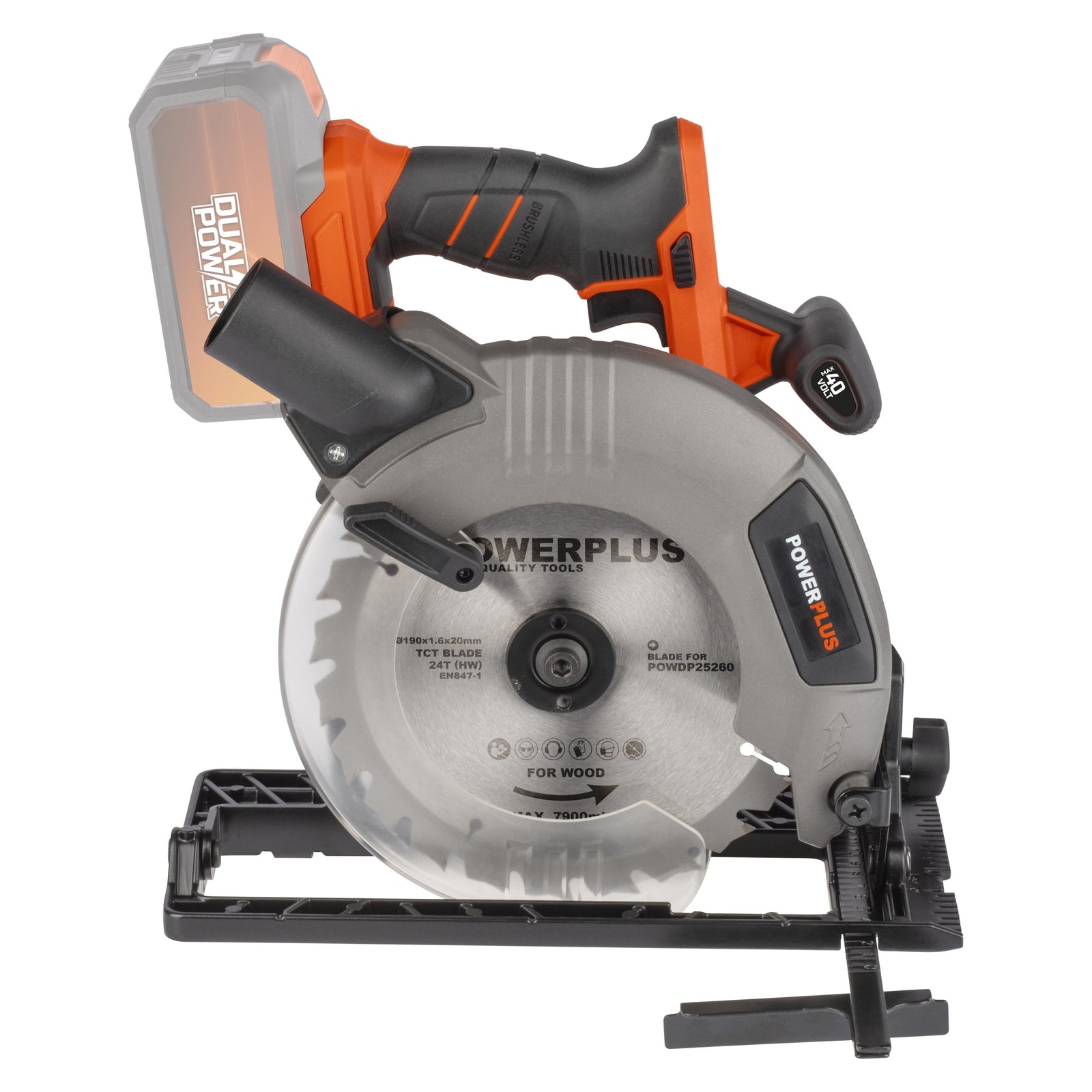 Rundsav 40V Ø 190 mm kulløs