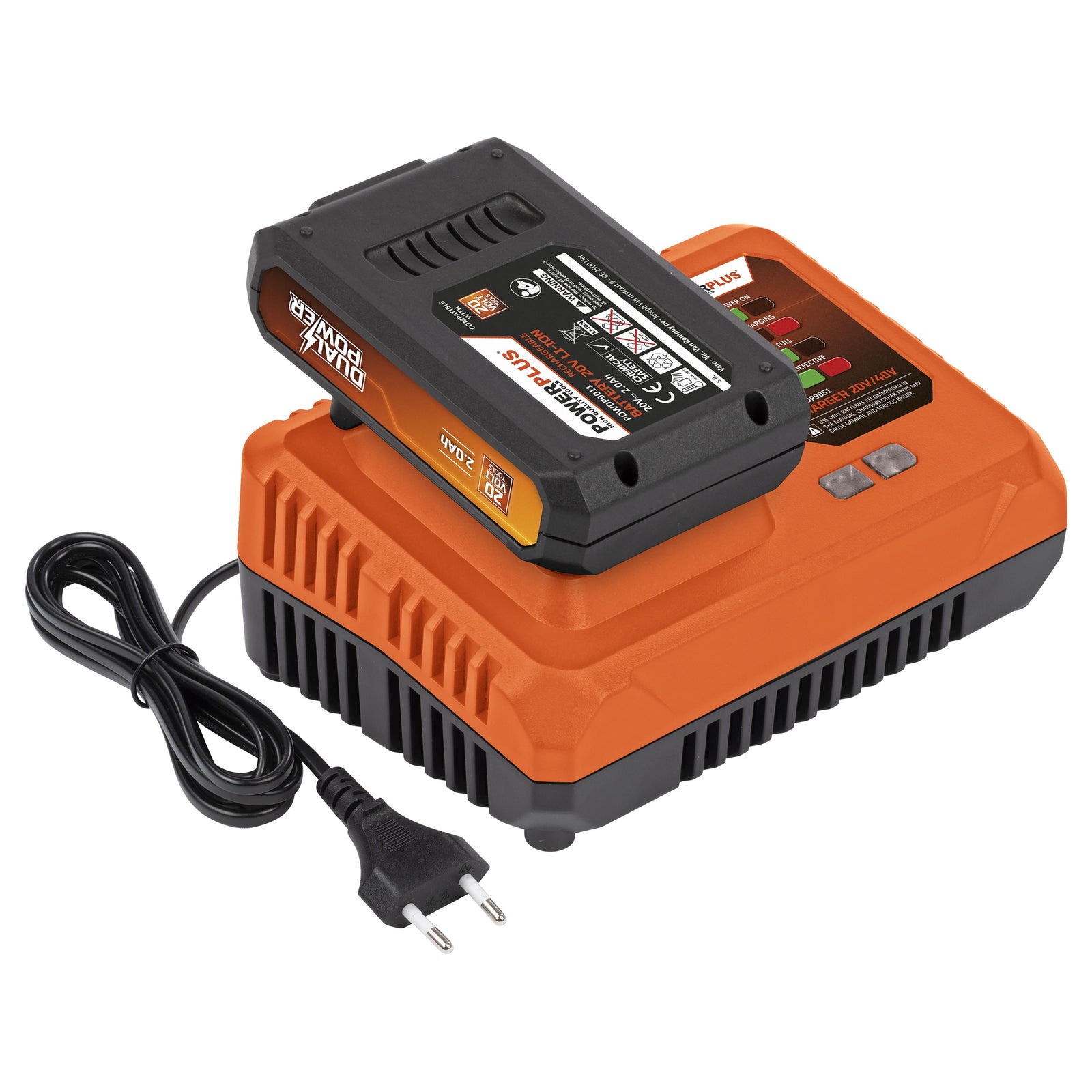 Batteri 20 Volt - Oplader 20/40 Volt
