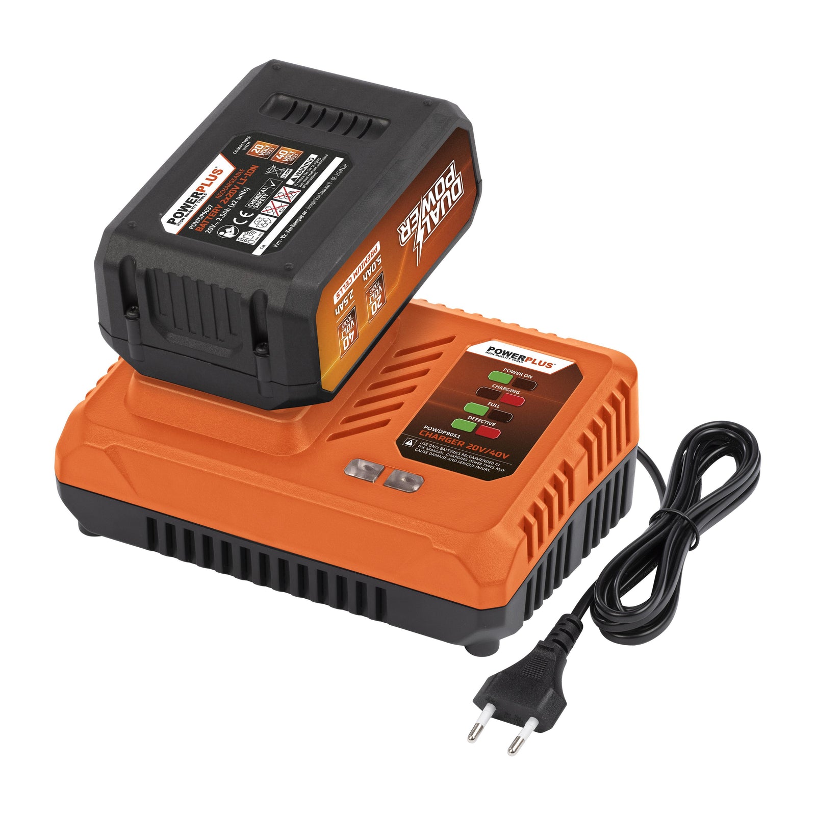 Batteri 40 Volt inkl. oplader 20/40 volt