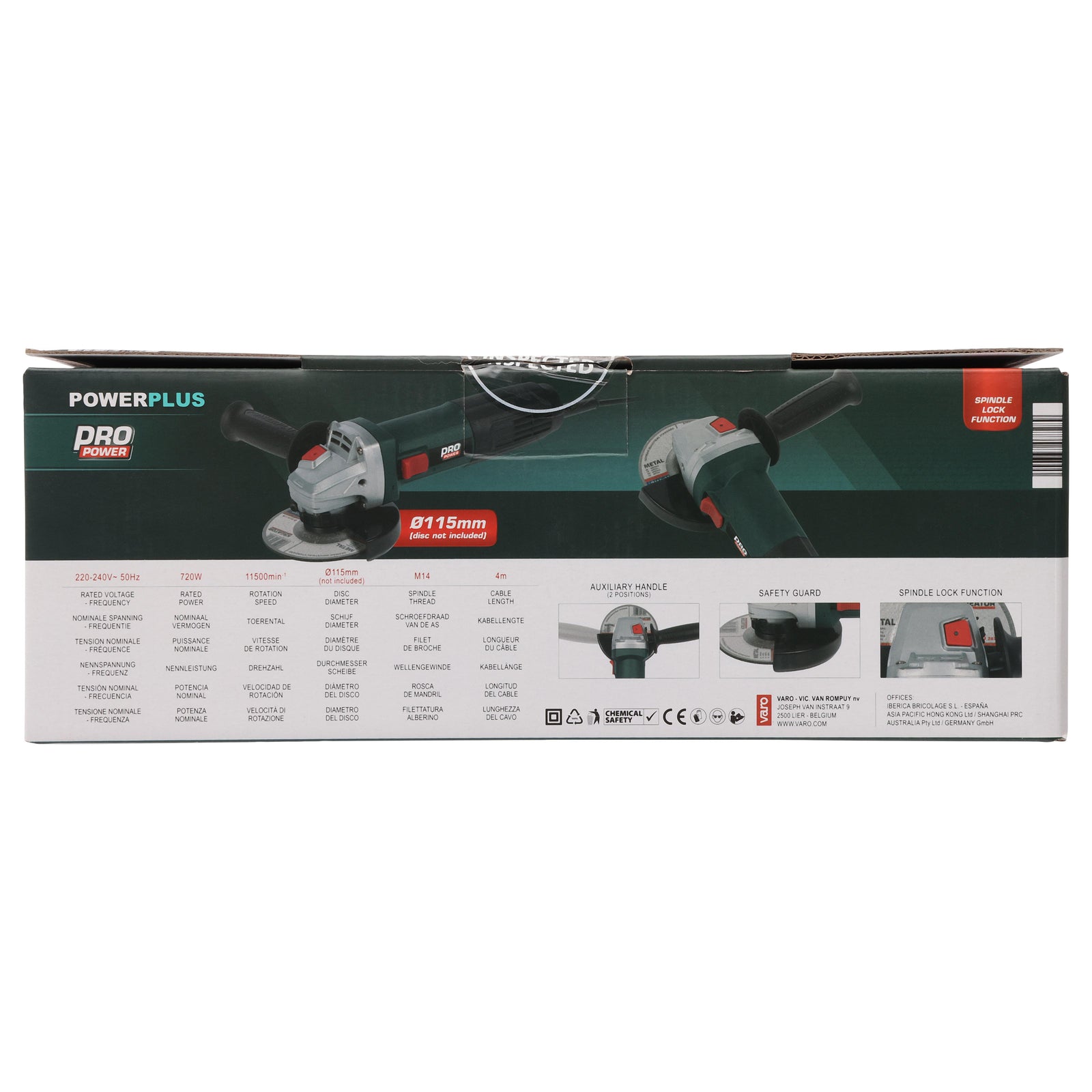 Vinkelsliber 115 mm - 720 Watt (Uden skive)