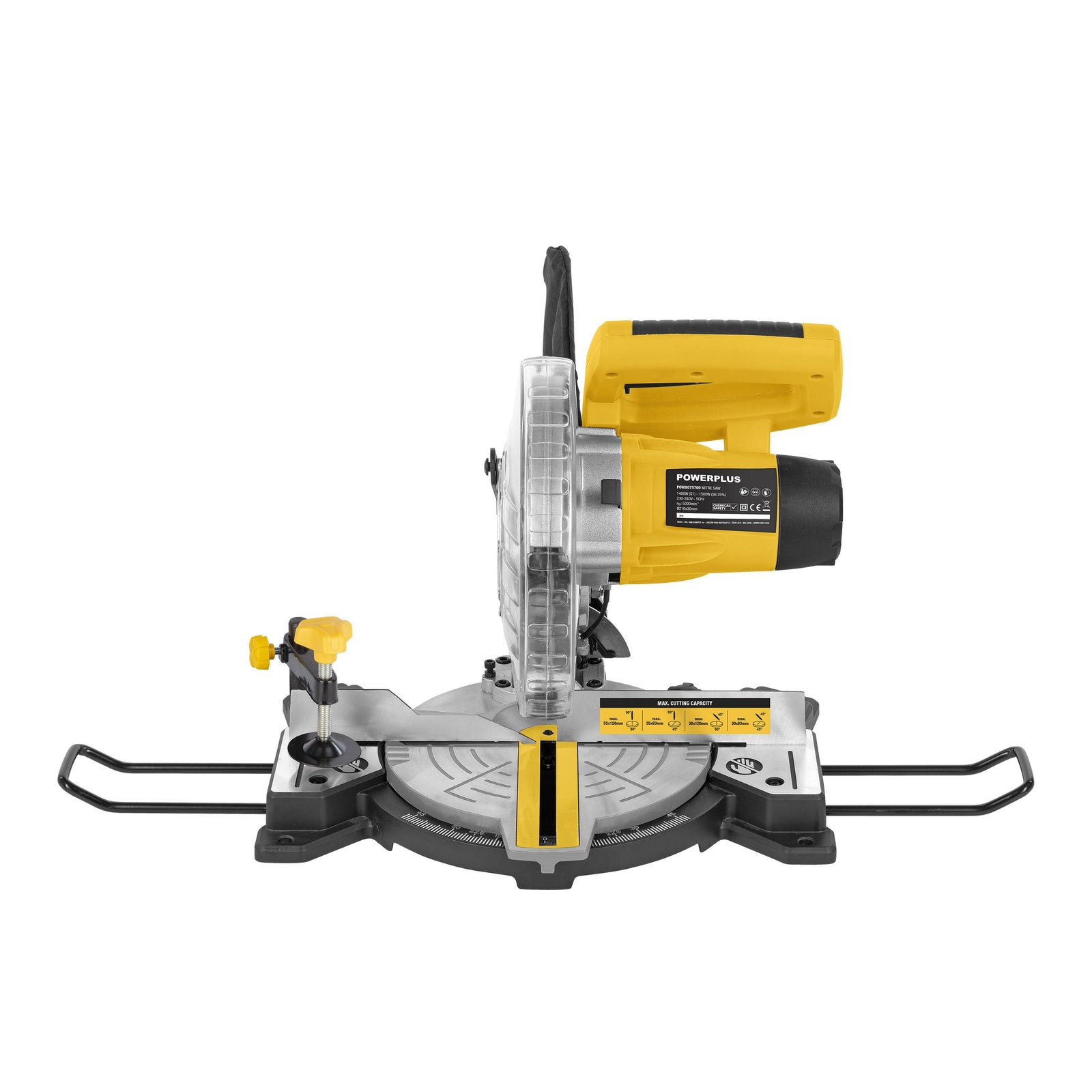 Kap- og geringssav 1500 W med klinge Ø210 mm og laser