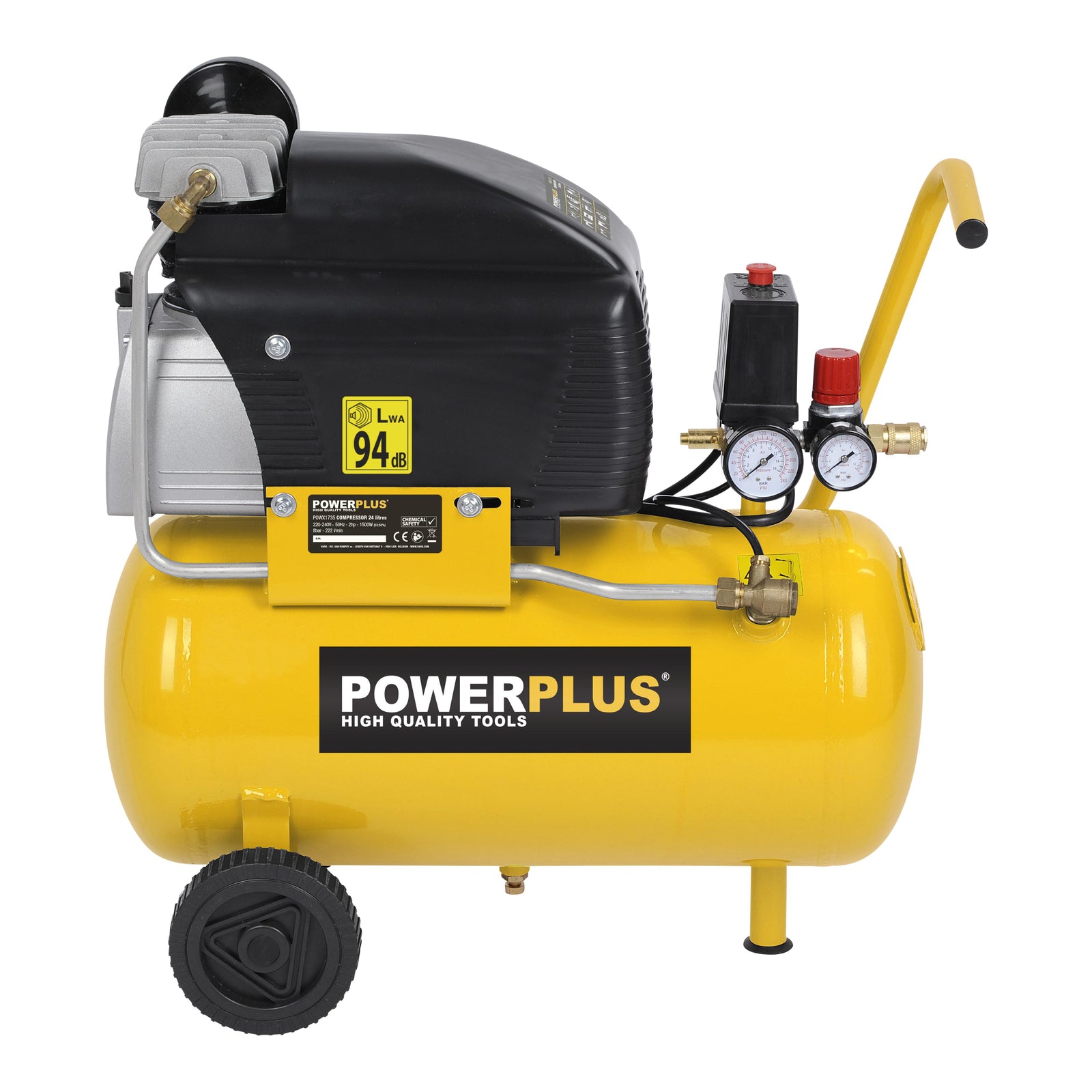 Kompressor 1,5 hk, 24 liter oliesmurt