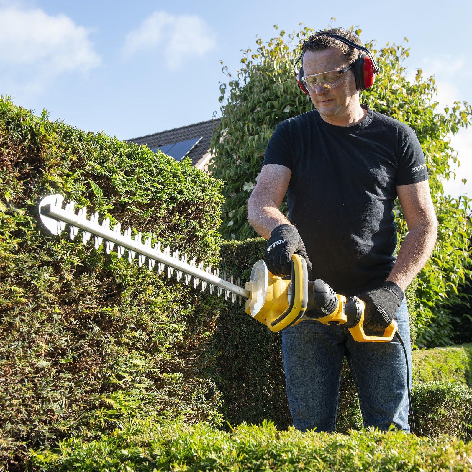 Hækkeklipper 690 mm klinge vendbar greb