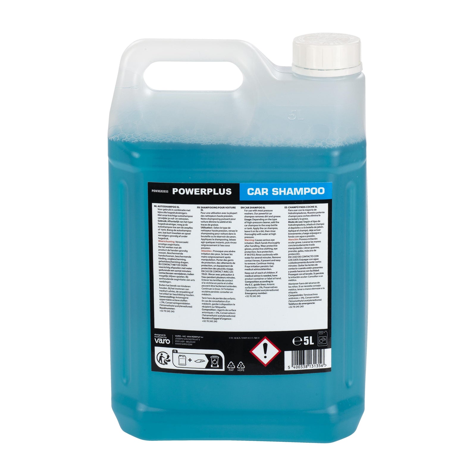 Bilshampoo til højtryksrenser – 5 liter